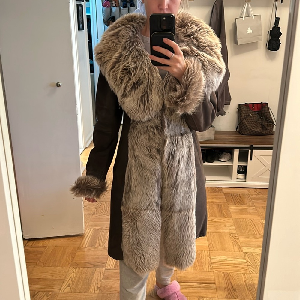 Shearling winter coat. Retail $2,000. Size M